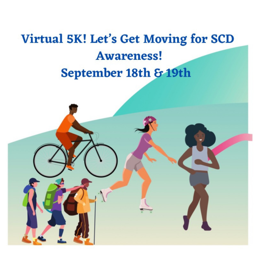 Virtual 5K for Sickle Cell Disease Awareness Instagram graphic